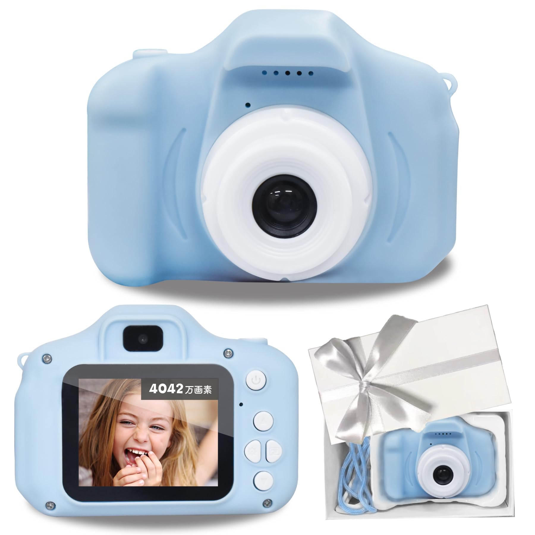 

YouTen Toy Kids Digital Digital 4 Years 5 Years 6 Years Elementary School Educational Birthday Mini SD Card Package Дитячий фотоапарат, фотоапарат, небо синє кольору