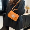 Modes ar dimantiem inkrustēta pavasara jauna vienkārša konfekšu krāsas teksturēta pleca crossbody pārnēsājama maza kvadrātveida somiņa
