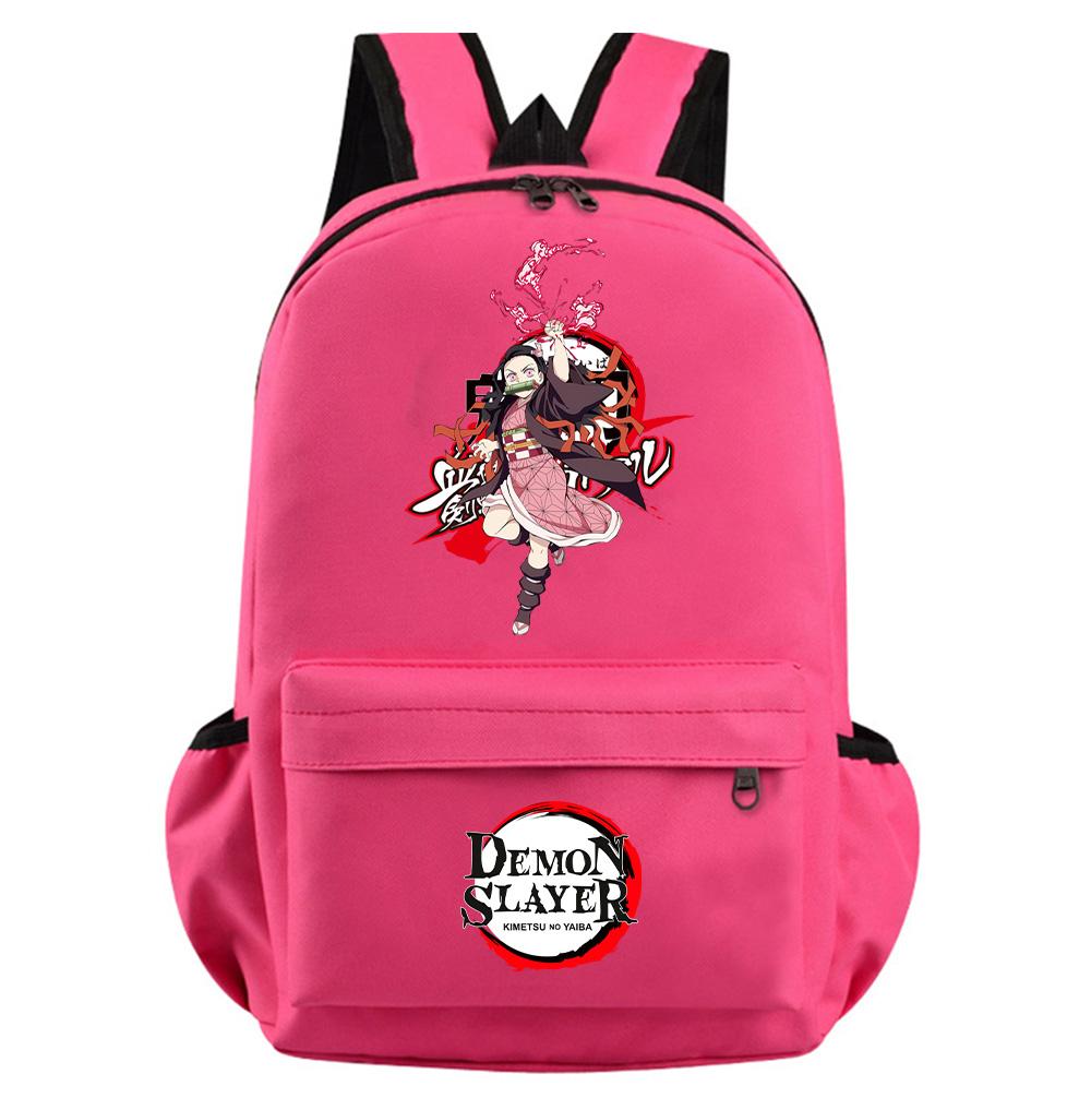Colorful Anime Demon Slayer Printed Backpack for Teenager Girl Boy Student Schoolbag Women Large Capacity Waterproof Travel Bag Rucksack Gift