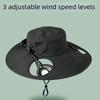 Adjustable Wide Brim Sun Caps Built-in Fan Bucket Cap with Fans Cooling Fisherman Hat  Hiking