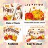 PARSUP 1 Pack Thanksgiving Disposable Tablecloth Party Supplies, Autumn Theme Pumpkin Maple Leaves Fall Tablecloth Plastic Waterproof Tablecover