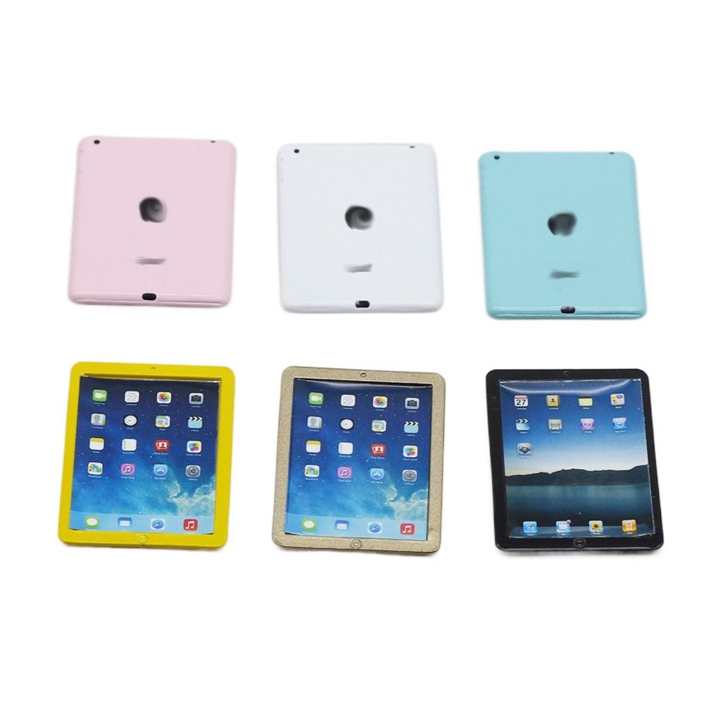 

2024 Модель планшета Ipad из сплава, детский подарок, забавный 1:12 кукольных мини-симуляторов ноутбука для детей