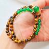 Autumn And Winter Maillard Retro Style High Quality Natural Tiger'S Eye Green Chalcedony Bracelet Bracelet