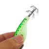 Luminous Glow In Dark Night Artificial Squid Jig Lifelike Fishing Bait Hook Fishhook Lure Green