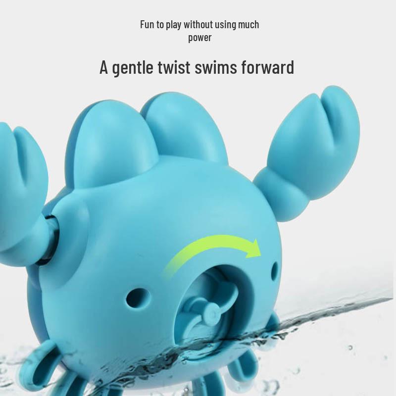 Wind-Up Baby Bath Toys - Cute Crab Swimming Fun for Bath Time