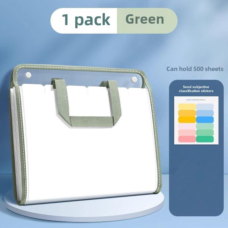 Large Capacity Multi-Layer Transparent A4 Accordion Folder for Documents and Books