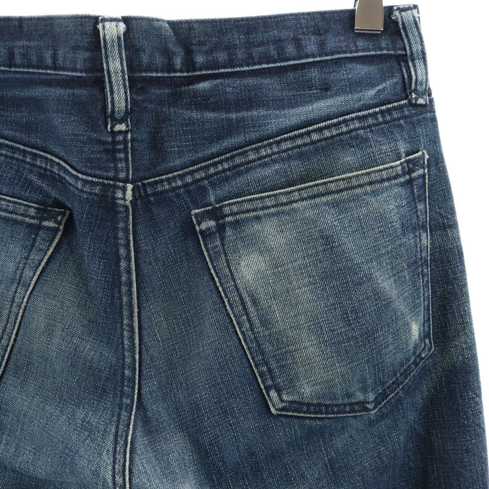 KITSUNE Made In Japan Cut Off Straight Denim Pants W29 Button Fly Men's Used