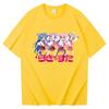Anime Lucky Star Konata T Shirt Cartoon Men/women Aesthetic Vintage Car Tshirt Unisex Manga Print Oversize Tops Cotton Tee Shirt