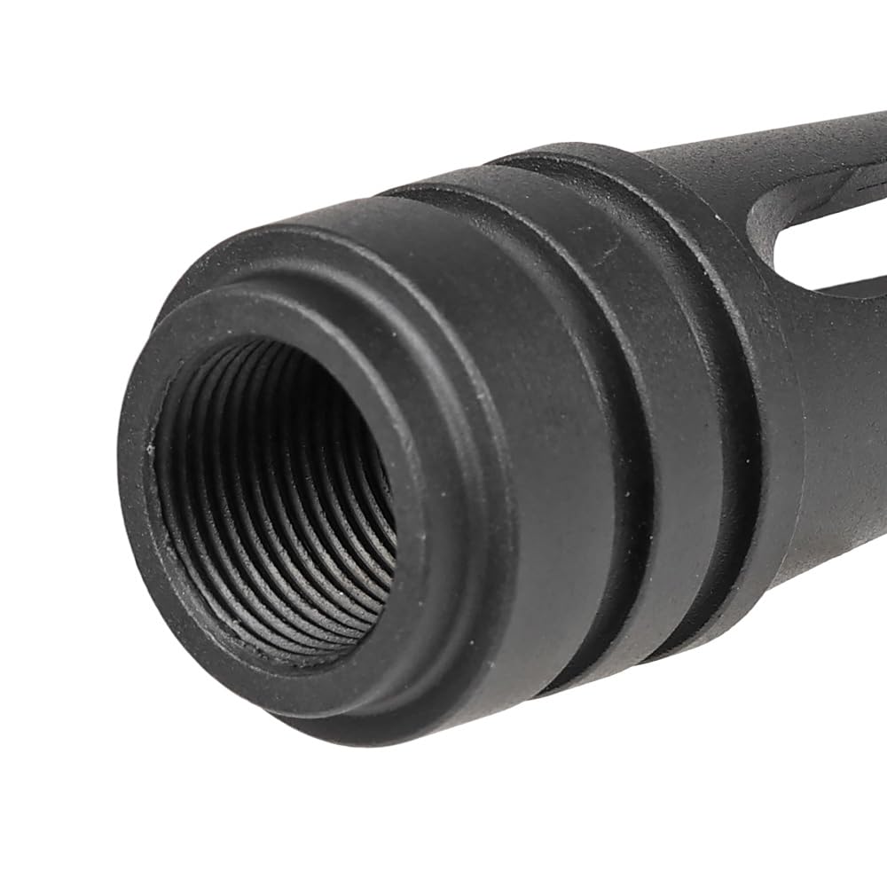Ryohin Buhin 14mm Reverse Thread Compatible M16A1 3-Prong Flash Hider, Tulip Replica, E&C Aluminum Alloy, for XM16E1, M602, Vietnam War Version