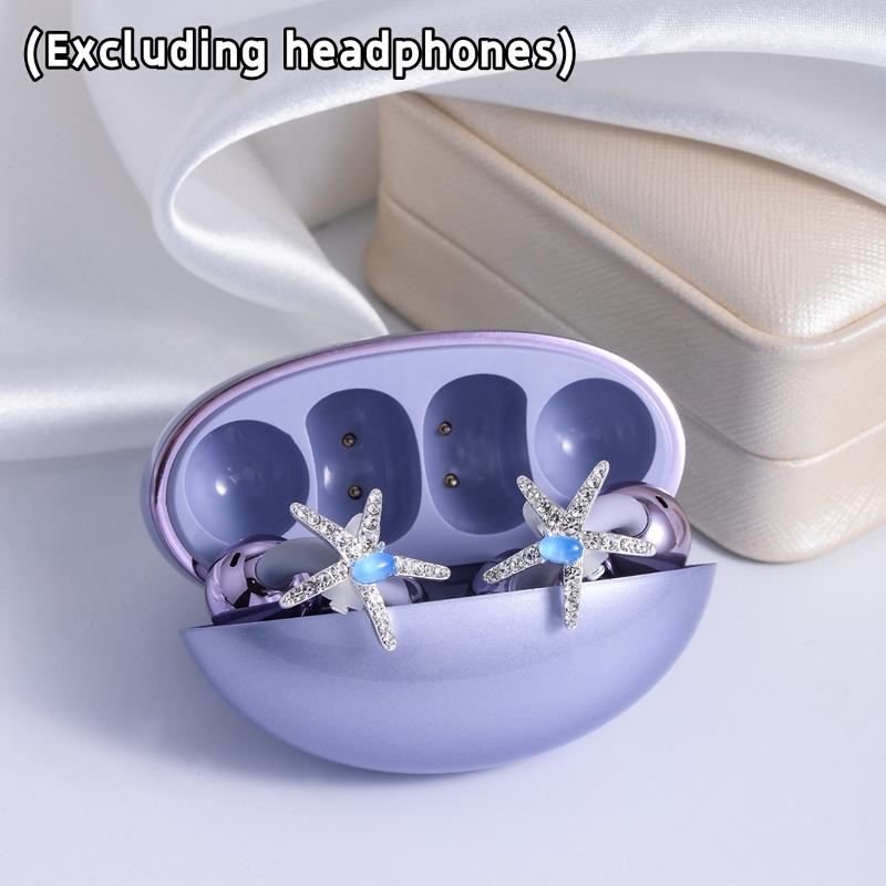 1Pair Personalized Earphone Bling Ear Clip Accessories Star Butterfly Earphone Buckle Versatile Adornment