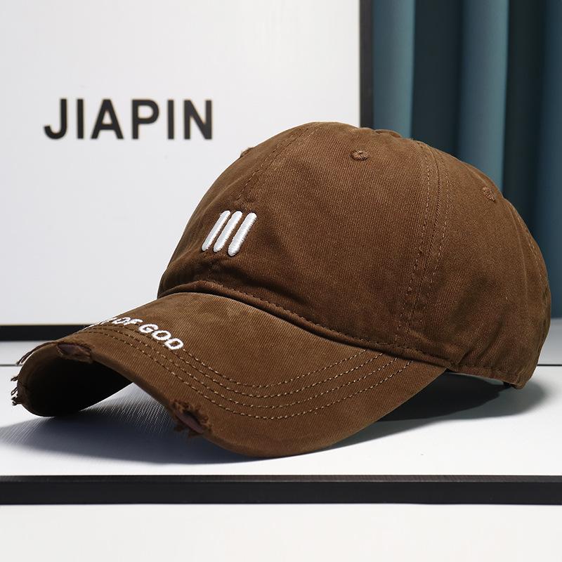 Hat Female Embroidery Letter Cap Tide Versatile Casual Student Baseball Cap Spring Summer Outdoor Sun Hat Men