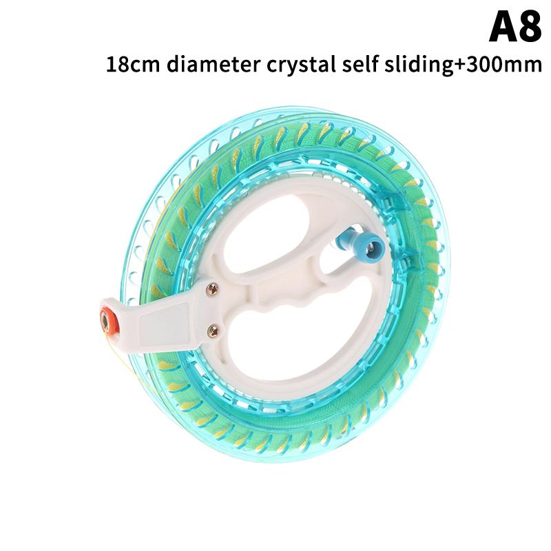 1 Piece Winder Fire Wheel String Flying Handle Tool Kite Reel Twisted String Line Outdoor Round Blue Grip For Flying Kites