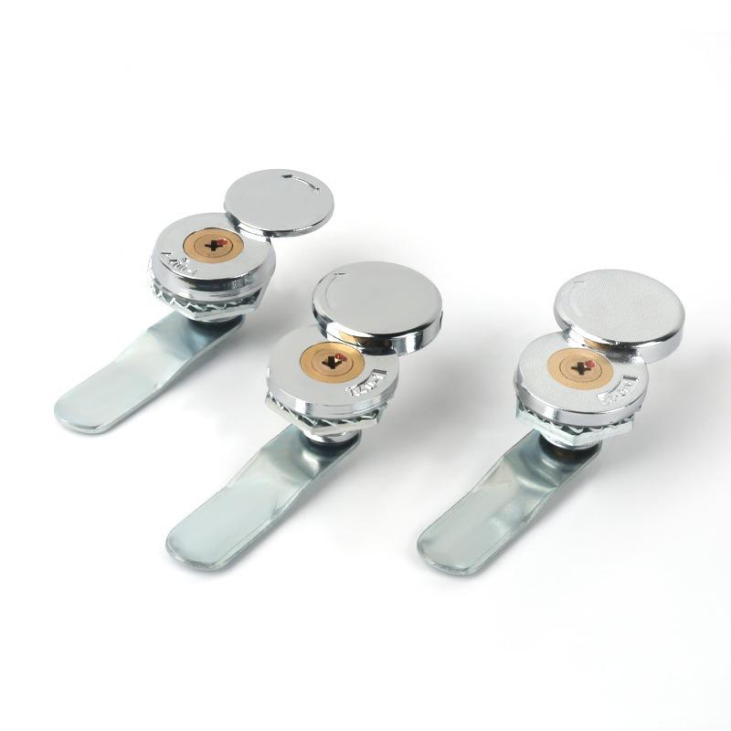 Hochwertiges Türschloss Nützliches Stabiles Nockenschloss Vorhängeschloss für Sicherheitstür Schrank Briefkasten Schublade Schrank Nockenschloss 16mm + 2 Schlüssel