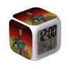 Minecraft Alarm Clock Led Night Light Colourful Changing Desktop Decoration