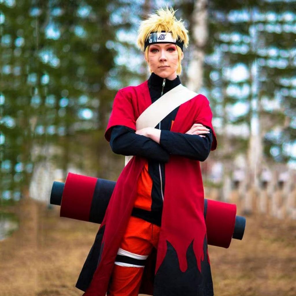 Uzumaki Akatsuki Cosplay Boys Girls Uzumaki Jacket Pants Headband Wig Props Child Uniform Kunai Halloween Costume