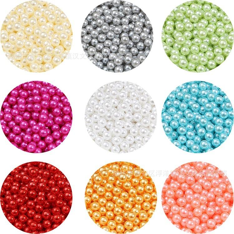2Mm-30Mm Non-Porous Abs Imitation Pearl Water Grinding Plastic Round Bubble Beads, Shoes, Bags, Clothing Headgear, Bead Filling Accessories