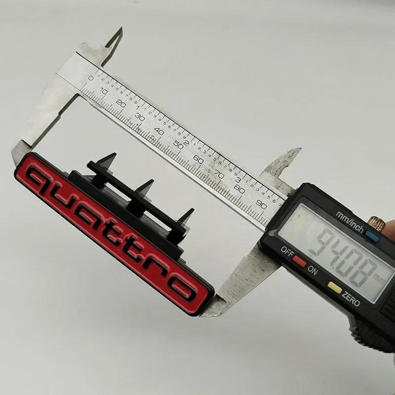 95mm For  qwe12 Q5 A4 B8 B6 B9 B7 A3 A6 C6 A5 Q7 A1 Q3 A7 A8 Quattro Logo Auto Accessories3D ABS Car Front Grill Emblem Badge