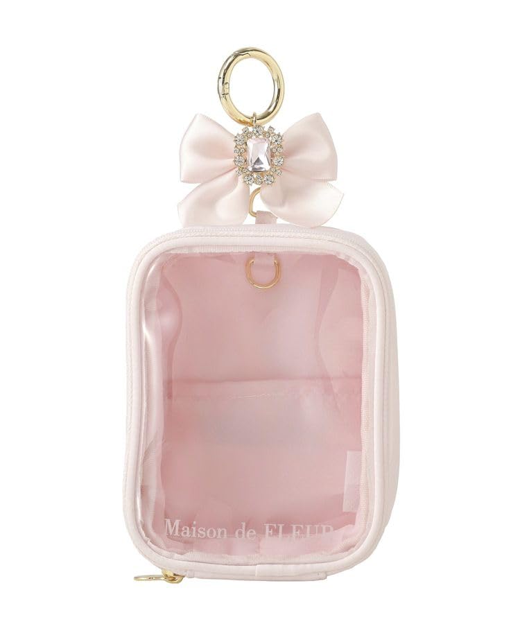 Maison de FLEUR Bijou Ribbon Clear Pouch S Pink F розовый