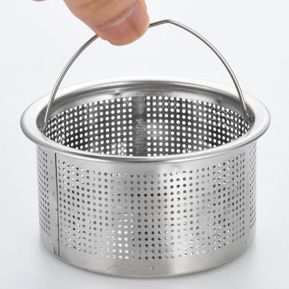 2PCS 7.6*6.6*4cm Deep Cup Basket Strainer 304 Stainless Steel Sink Drain Strainer  For Kitchen