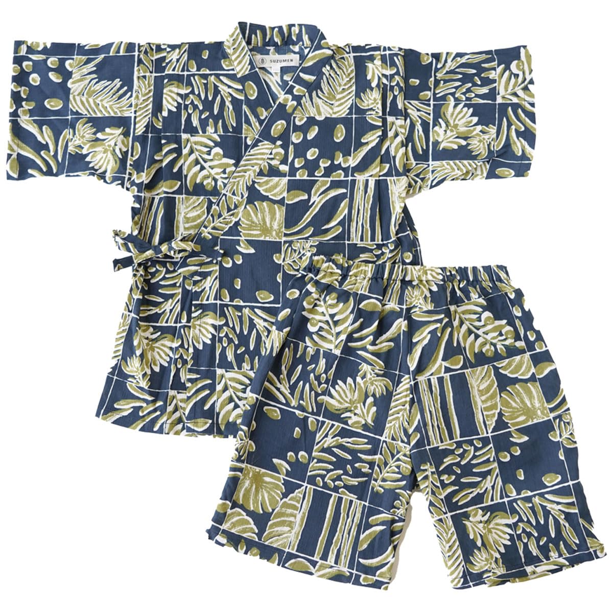 

Suzumen Suzumen Jinbei by Takashima Size Botanical Garden Navy (Jinbei) Chijimi, Kids 90,