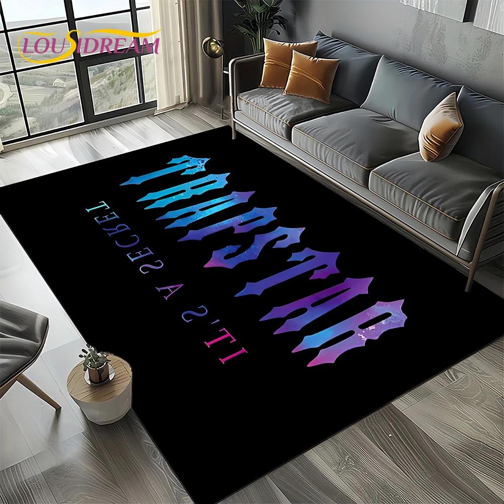 3D Fashion Trapstar London Logo Carpet Rug for Bedroom Living Room Home Sofa Decoration,Children Game Large Decor Floor Mat Gift