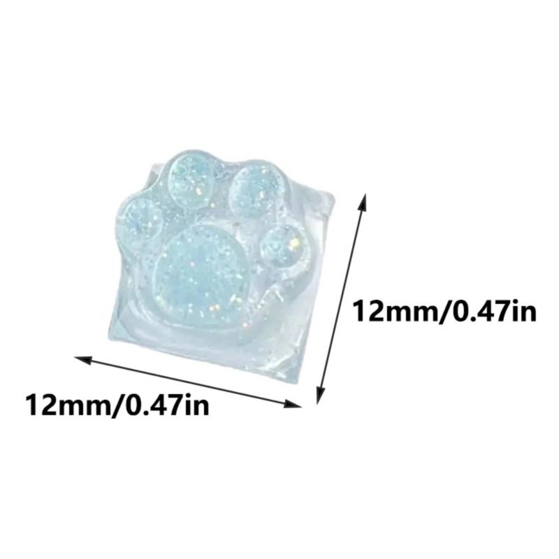 Color Resin Kitten Claw Keycap for Mechanical Keyboards Perfectly Gift for Gamers and Keyboard Customizers