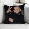 Rapper DDrake Pillow Case Square DoubleSided Printing Short Plush Sofa Cushion Cover Bedroom Bedside Pillow