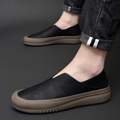 Skórzane Męskie Mokasyny Buty Niskie Casualowe Męskie Buty Żeglarskie Krzyż Buty Męskie Płaskie Buty Buty Do Jazdy Na Zewnątrz Rekreacja Spacer