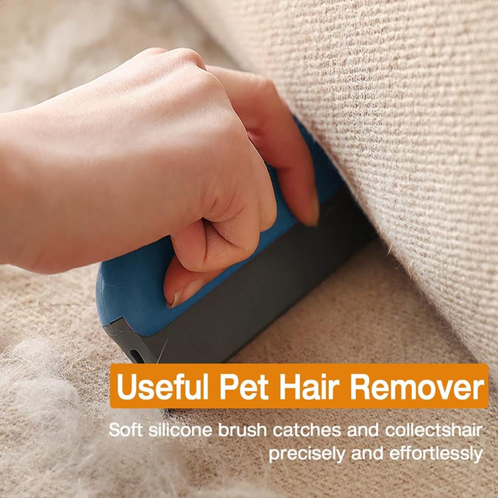 New Convenient and Portable Double-Sided Gentle Silicone Pet Hair Remover Brush - Essential Sweater Cleaning Tool for Efficient