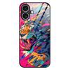 For iPhone 17 Case Anti Drop PC TPU Tempered Glass Pattern Printing Phone Back Cover