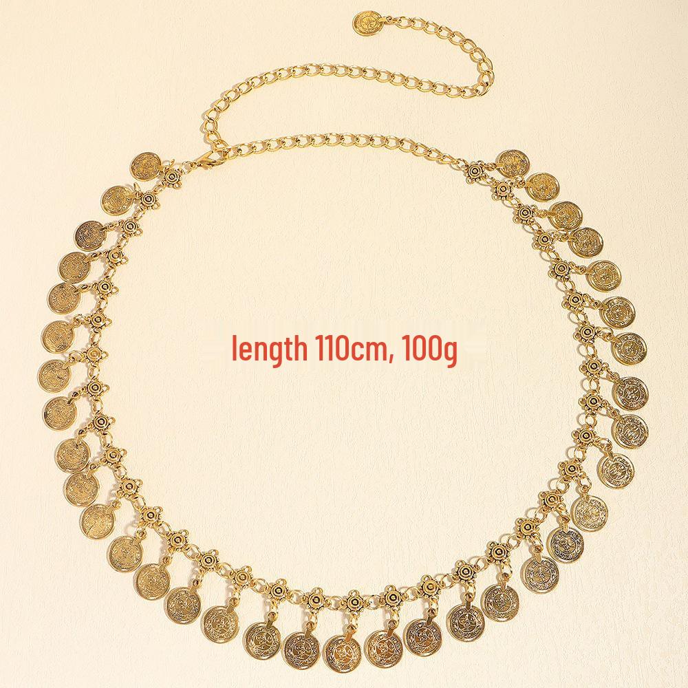 Damen Ethno-Stil Schmetterling Taillenkette: Modischer Metallgürtel für Rock oder Kleid