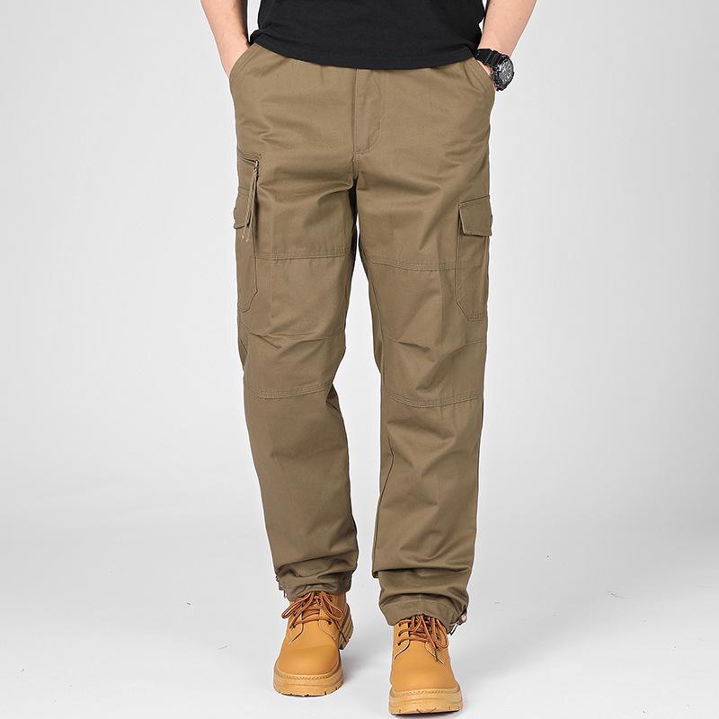 Men's Multi-Pocket Straight Casual Outdoor Pants for Autumn and Winter