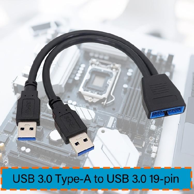 Mainboard USB3.0 19Pin Buchse zu USB3.0 19Pin Stecker Verlängerungs-Konvertierungs-Verbindungskabel für PC-Desktop