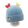 Super cute thickened baby hats for boys and girls, autumn and winter adorable children's hats, heart-shaped hats, Korean style warm trendy baby hats
