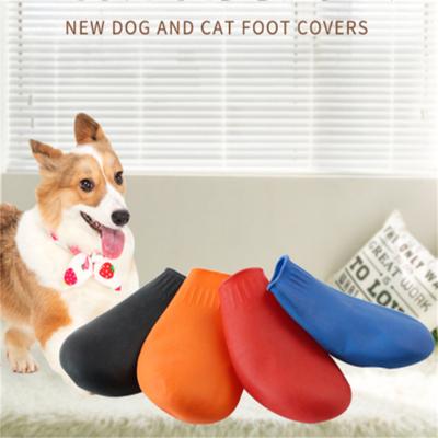 4 Stück wasserdichte Regenschuhe für Haustiere, rutschfeste Gummistiefel, Regenschuhe für Hunde, Socken für kleine, mittelgroße und große Hunde