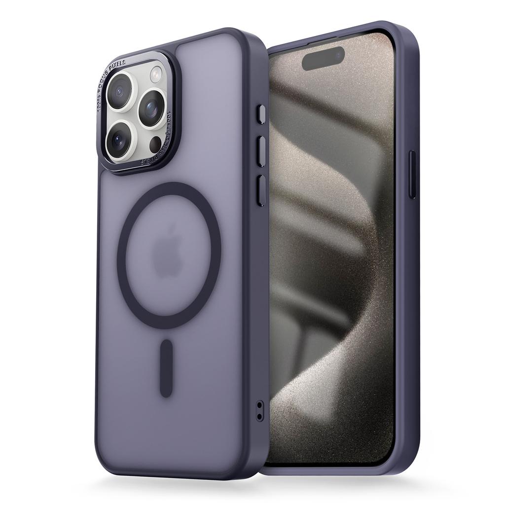 Apple 16 Skin-feel Magnetic Phone Case, Suitable for IPhone15ProMax, Transparent Matte Anti-drop 14 Protective Case 13