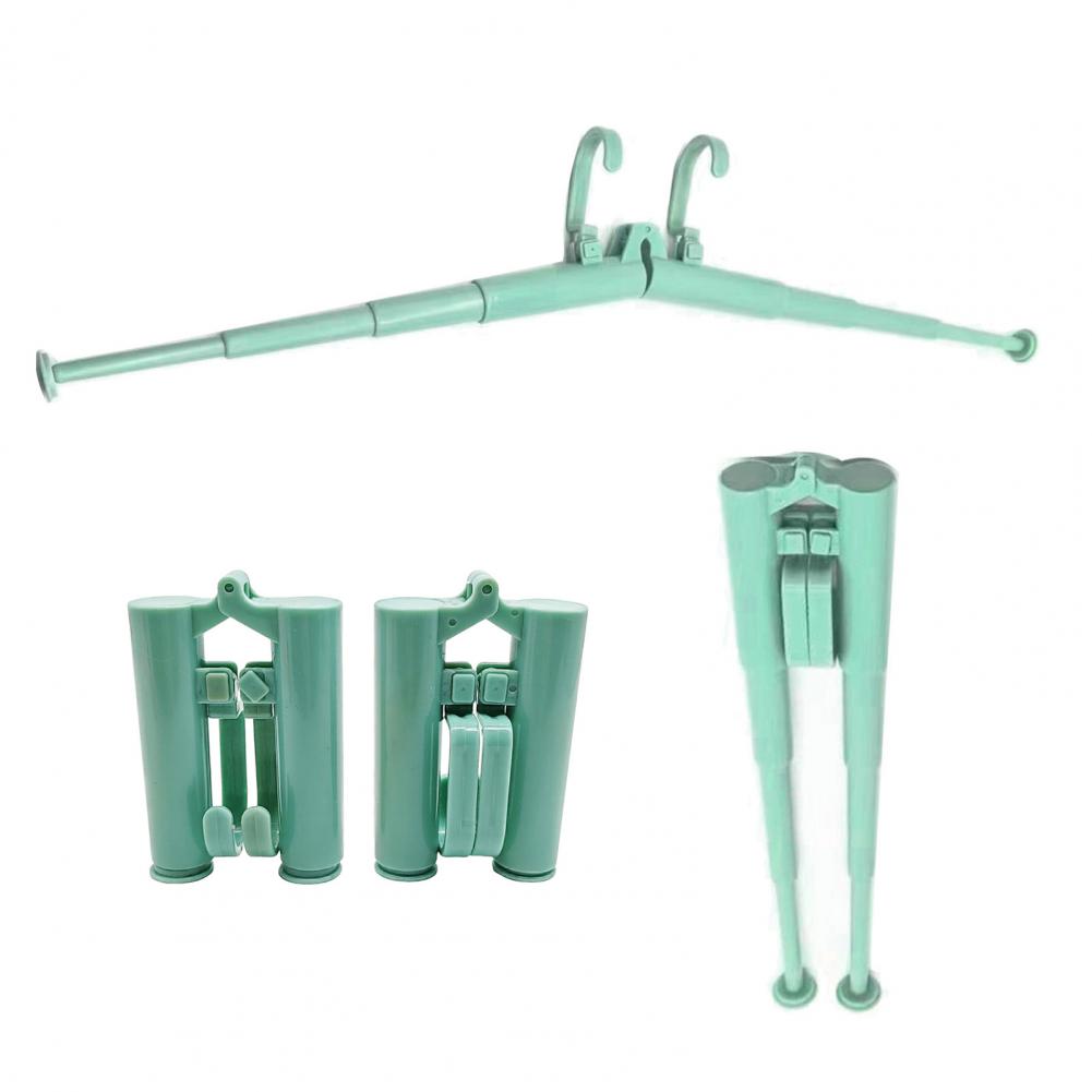 1/3Pcs Telescopic Folding Clothes Hanger Multi-functional Double Rod Design Portable Compact Clothes Drying Racks