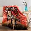 Music Theme Red Blanket Design for All Seasons Blanket Lunch Break Throw Gift