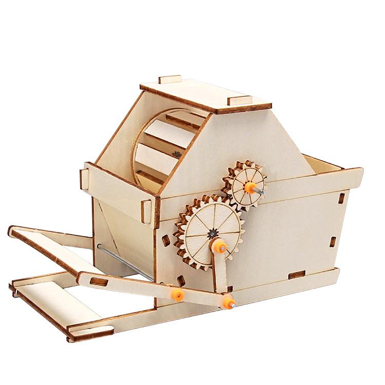 

Детский научный эксперимент, мелкое производство, самодельная наука, учебные пособия, модель сельскохозяйственных инструментов, творческая молотилка, пакет материалов древесина