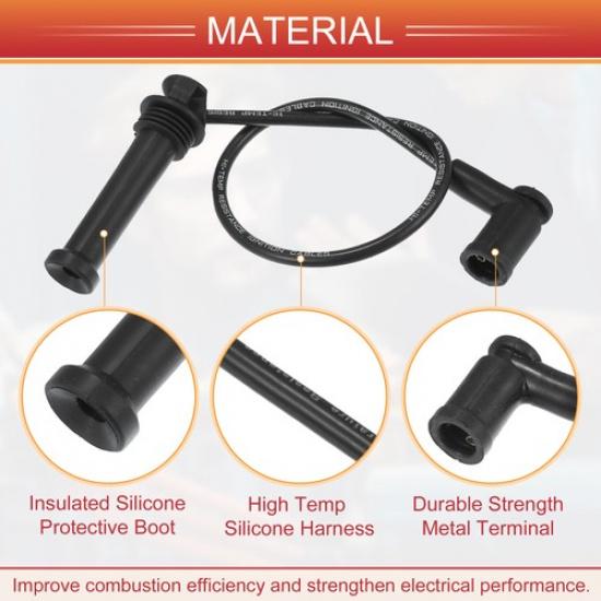 4 szt. Przewód świecy zapłonowej Kabel cewki zapłonowej Nr L81318140B do Mazda 6 2003-2005