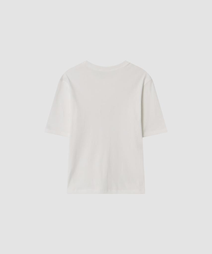 Deolil Loft Ribbed Round T_Ivory