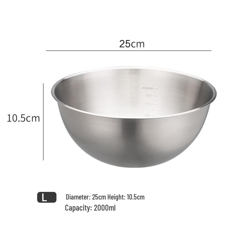 ZISIZ 316 Stainless Steel Dough Mixing Bowl
