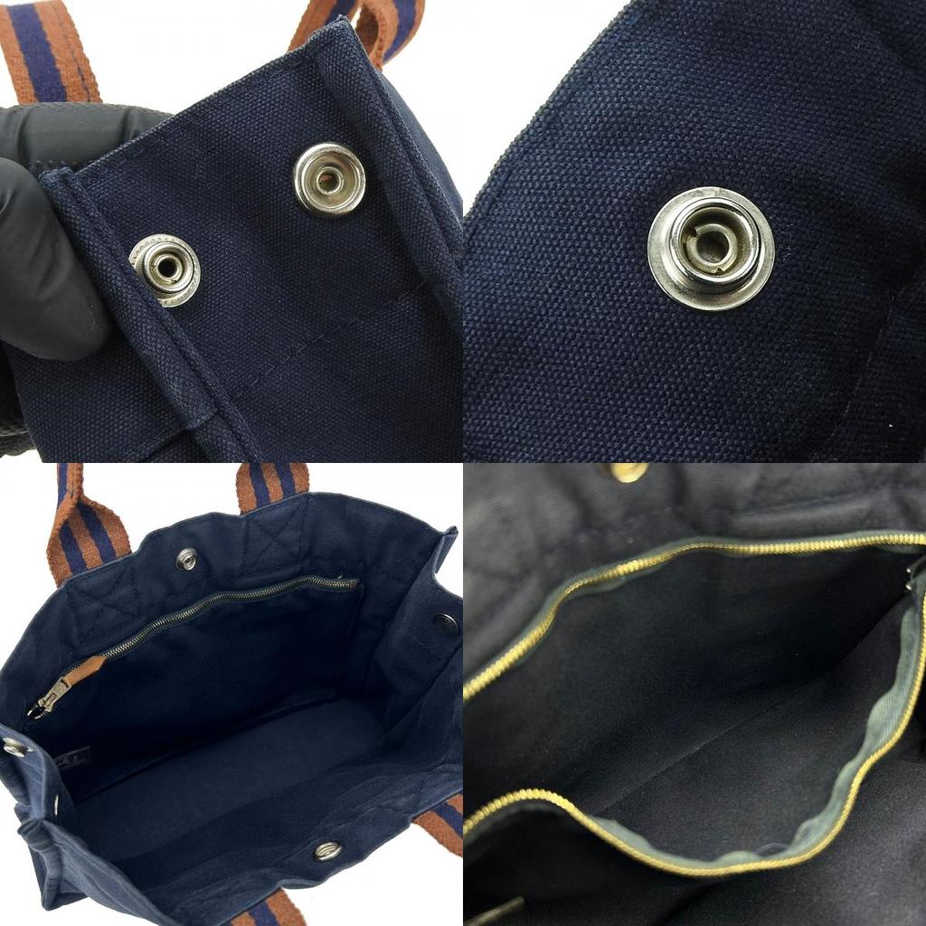 Used HERMES Tote Bag Fool ToePM canvas Navy Navy casual