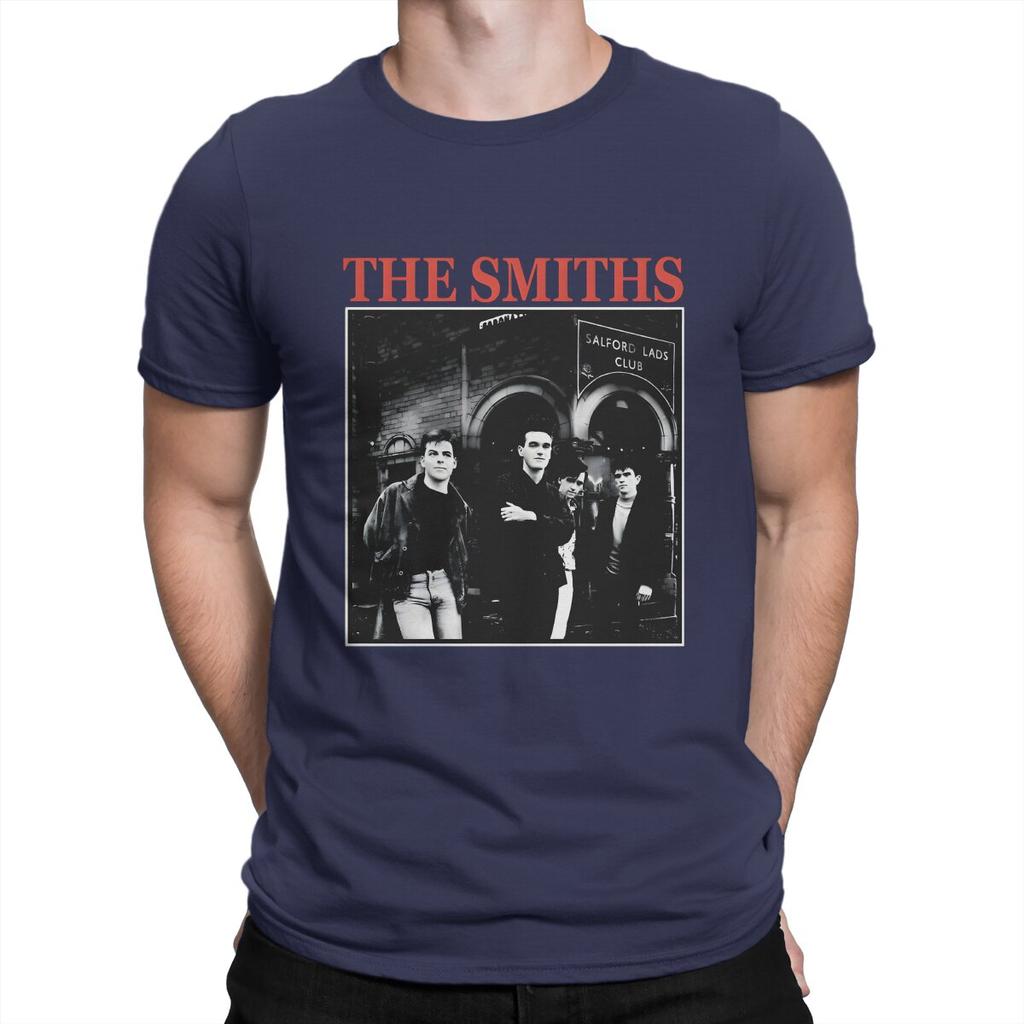 Men British Rock Bands In The 80s T Shirt The Smiths Pure Cotton Clothes Vintage Short Sleeve Round Neck Shirt Summer T-Shirt