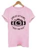 Adjust Your Focus Letter Camera Print T Shirt WoUnisex Short Sleeve O Neck Loose WoUnisex Tshirt Ladies Summer Tee Shirt Tops Clothes