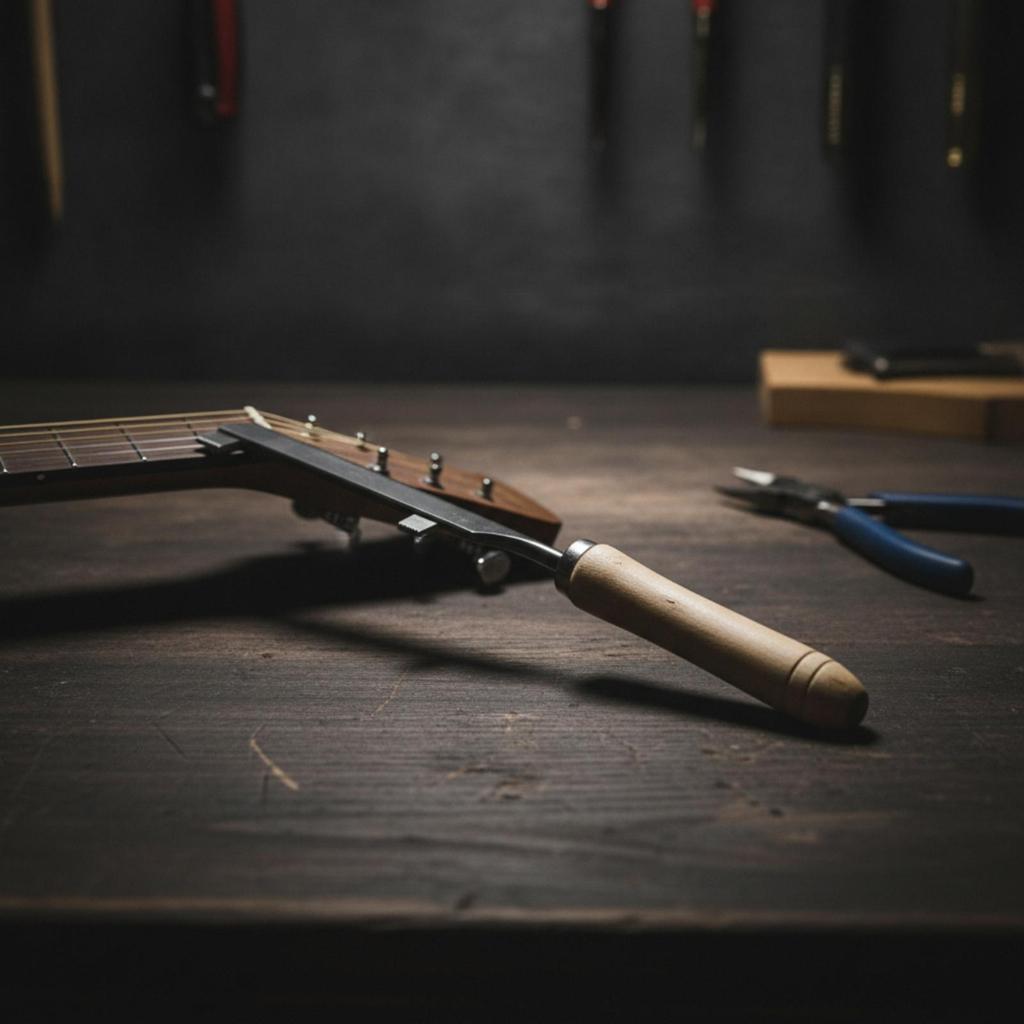 Sierra para Limpiar Ranuras de Trastes Mango de Madera Profundización Precisión para Luthiers, Diapasón