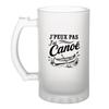 Verre À Bière - PLANETEE - J’peux Pas J’ai Canoë (minimaliste) - Verre Trempé Givré - 470 Ml - Impression Sublimée Résistante