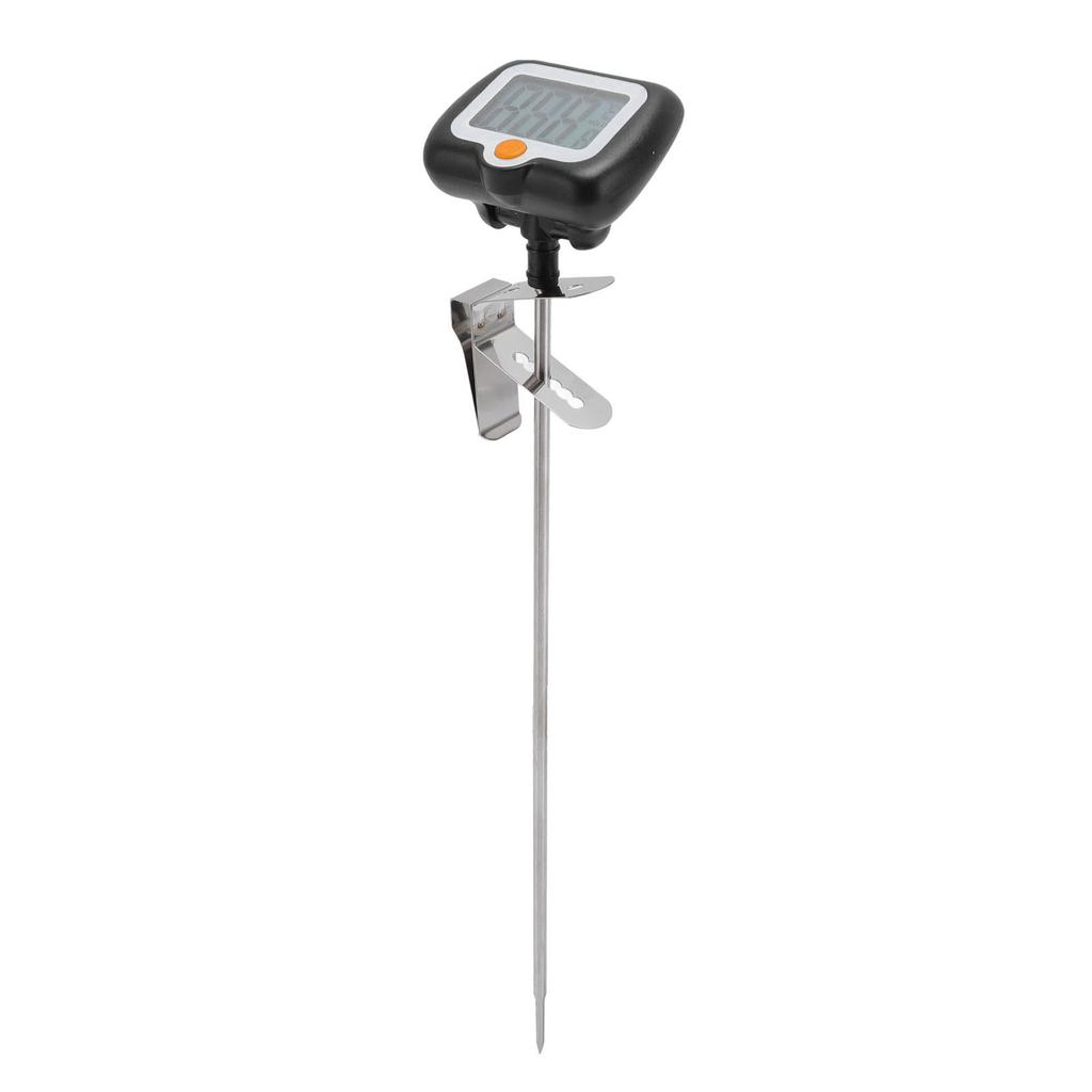Probe   Thermometer, Stainless Steel LCD Display Kitchen Thermometer with Pot Clip for Cooking Baking