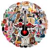 50pcs Cartoon Musical Instruments Stickers Graffiti for Phone Laptop Guitar Helmet Travel Luggage Skateboard DIY Decals