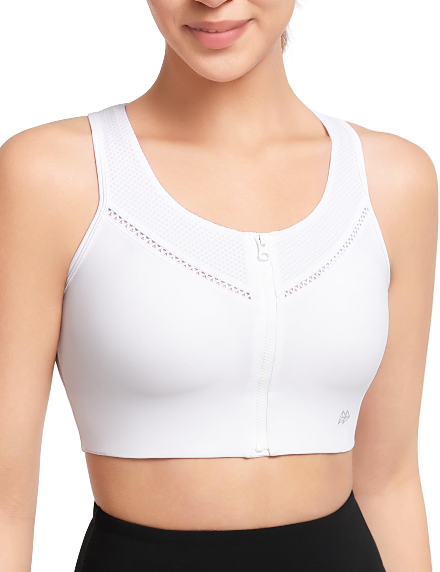 

Yvette Sports Высокое кружево Без интегрированных 3XL Белый Женский бюстгальтер, Нескользящий, Спереди на крючках, Поддержка, Сетка, На косточках, Чашка, Влагоотводящий, Быстросохнущий, Фитнес, белый